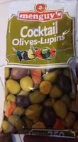 Suhkru kogus sees Cocktail olives lupins