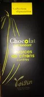 Amount of sugar in Tablette Chocolat Lait Fondant Ecorces De Citrons