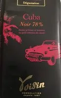 Amount of sugar in Cuba Noir 78%