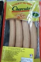 Suhkru kogus sees Saucisse de Francfort fumée au bois de hêtre