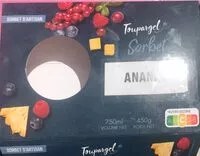 चीनी की मात्रा Sorbet ananas