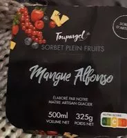 Количество сахара в Sorbet plein fruits Mangue Alfonso