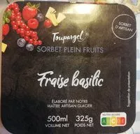 Количество сахара в Sorbet pleins fruits Fraise Basilic