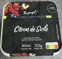 Jumlah gula yang masuk Sorbet citron de Sicile