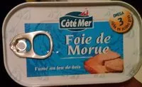 Sucre et nutriments contenus dans Cote mer