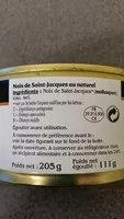 Cantidad de azúcar en Noix de St Jacques au naturel