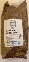 Sokerin määrä sisällä Graines de lin brun