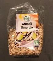 Sokerin määrä sisällä Muesli Energie