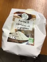 Sokerin määrä sisällä Farine 5 céréales et 3 graines