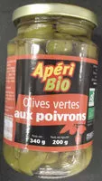 Zuckermenge drin Olives vertes aux poivrons