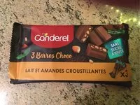 Quantité de sucre dans 3 Barres Choco - Lait et Amandes croustillantes