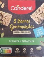 Quantité de sucre dans 3 barres gourmandes