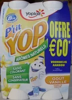 Quantité de sucre dans P'tit Yop, Goût Vanille (Offre €co)