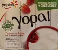 चीनी और पोषक तत्व Yoplait yopa