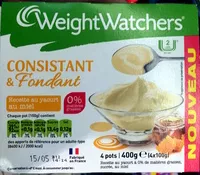 Cantidad de azúcar en Consistant & Fondant : Recette au yaourt au miel (0 % MG) 4 pots