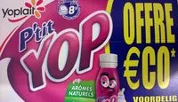 Quantité de sucre dans Yoplait P'tit Yop goût fruits rouges