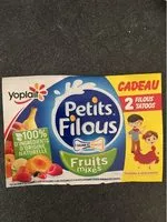 Sokeria ja ravinteita mukana Petits filous fruits mixes