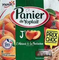 Quantité de sucre dans Yaourt Panier de Yoplait abricot et nectarine 2 x 2 x 130 g