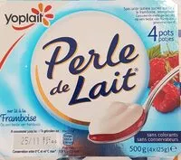 Quantité de sucre dans Perle de lait sur lit à la framboise