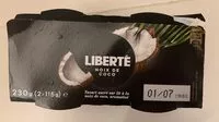 Sucre et nutriments contenus dans Liberte