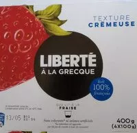 चीनी की मात्रा Liberté à la grecque sur lit à la fraise