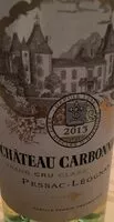 糖質や栄養素が Chateau carbonnieux