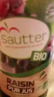 Sucre et nutriments contenus dans Sautter bio