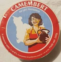 Sokerin määrä sisällä Camembert au lait pasteurisé