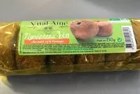 Jumlah gula yang masuk Nonnettes bio miel fourree orange Maison Vital AineX4 150G