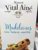 चीनी की मात्रा Madeleines aux raisins macérés