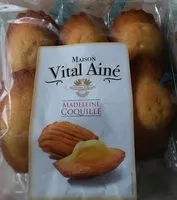 Jumlah gula yang masuk Madeleines forme coquille Maison Vital Aine x12