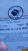 Zuckermenge drin Coppa fumée de l'île de beauté