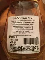 Jumlah gula yang masuk Miel d’acacia bio
