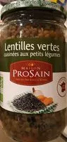 含糖量 Lentilles vertes cuisinées aux petits légumes