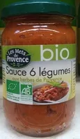 Suhkru kogus sees Sauce 6 légumes aux herbes de Provence bio
