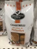 Quantité de sucre dans Canistrelli aux éclats de noisettes