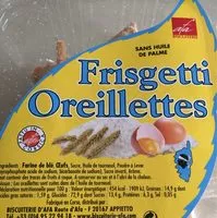 Quantité de sucre dans Oreillettes Frisgetti