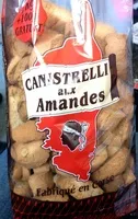 Quantité de sucre dans Canistrelli aux amandes