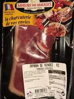 Quantité de sucre dans Jambon de Vendée