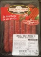 Quantité de sucre dans Merguez boeuf-mouton