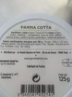 Suhkru kogus sees Panna Cotta
