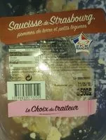 चीनी की मात्रा Saucisse de Strasbourg pomme de terre