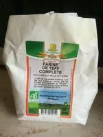 चीनी की मात्रा Farine de teff complète