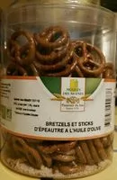 Amount of sugar in Bretzels et sticks d'épeautre à l'huile d'olive