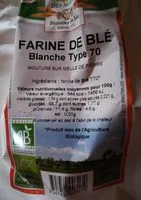 Quantité de sucre dans Farine de Blé blanche Type 70