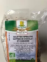 Quantité de sucre dans Galettes d'épeautre nappées de chocolat et d'amandes