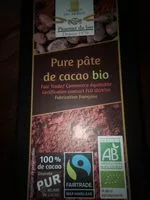 चीनी की मात्रा Pure pâte de cacao bio