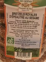 चीनी की मात्रा Bretzels royales d epeautre au sesame