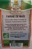 चीनी की मात्रा Farine de maïs