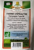 Quantité de sucre dans Farine d'épeautre Campagne Type 80